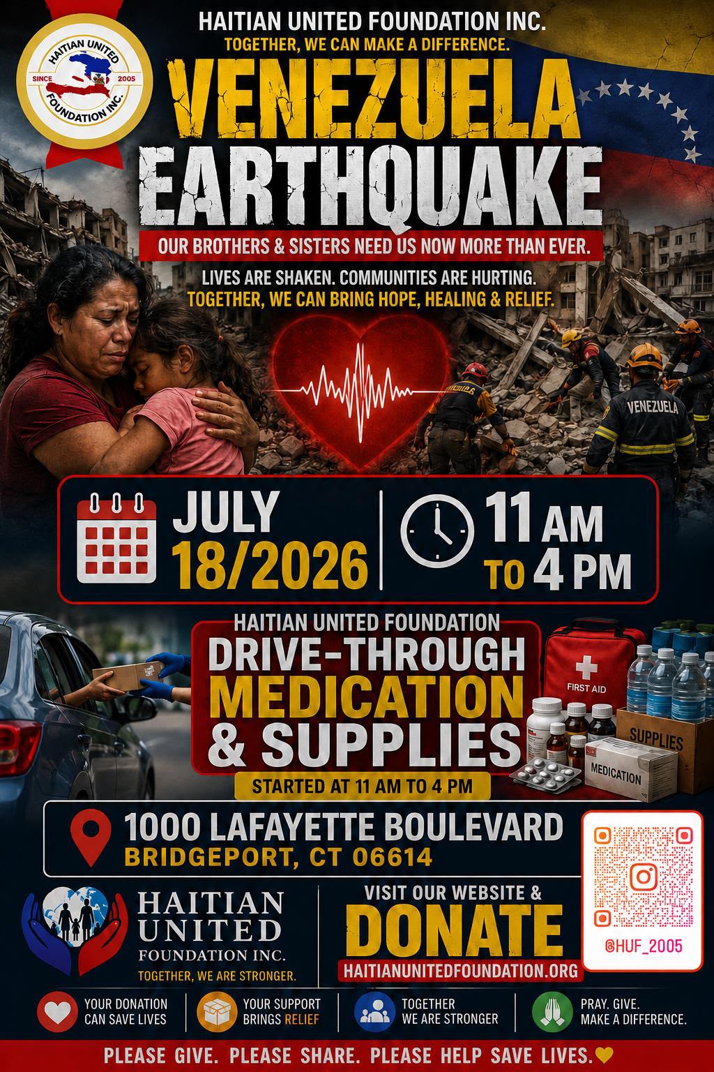 Venezuela earthquake humanitarian relief campaign